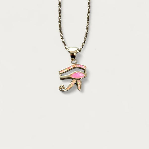 Sterling Silver Opal Eye Necklace