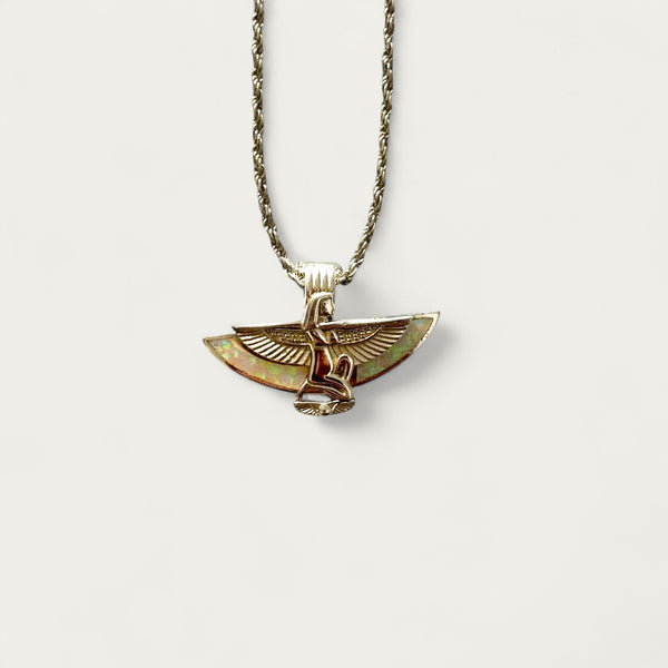 Sterling Silver Opal Isis Necklace