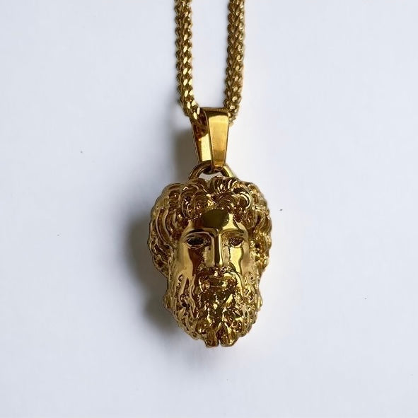 The Zeus Head Pendant | 18k Gold Plated