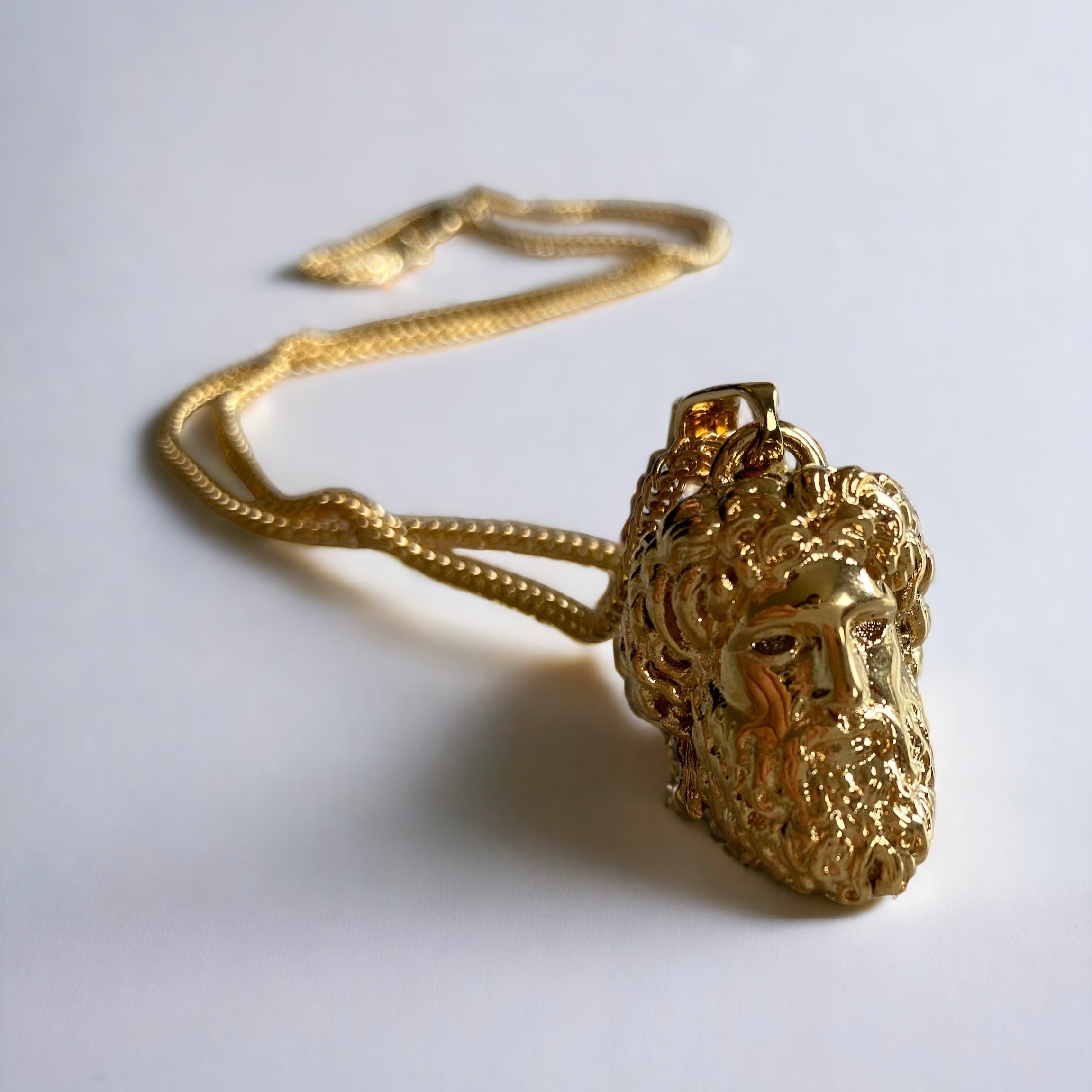 The Zeus Head Pendant | 18k Gold Plated