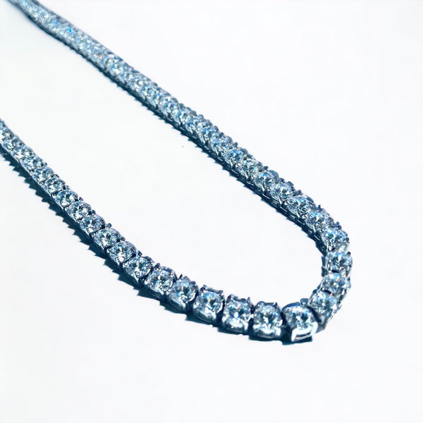 Tennis Chain Necklace | Silver