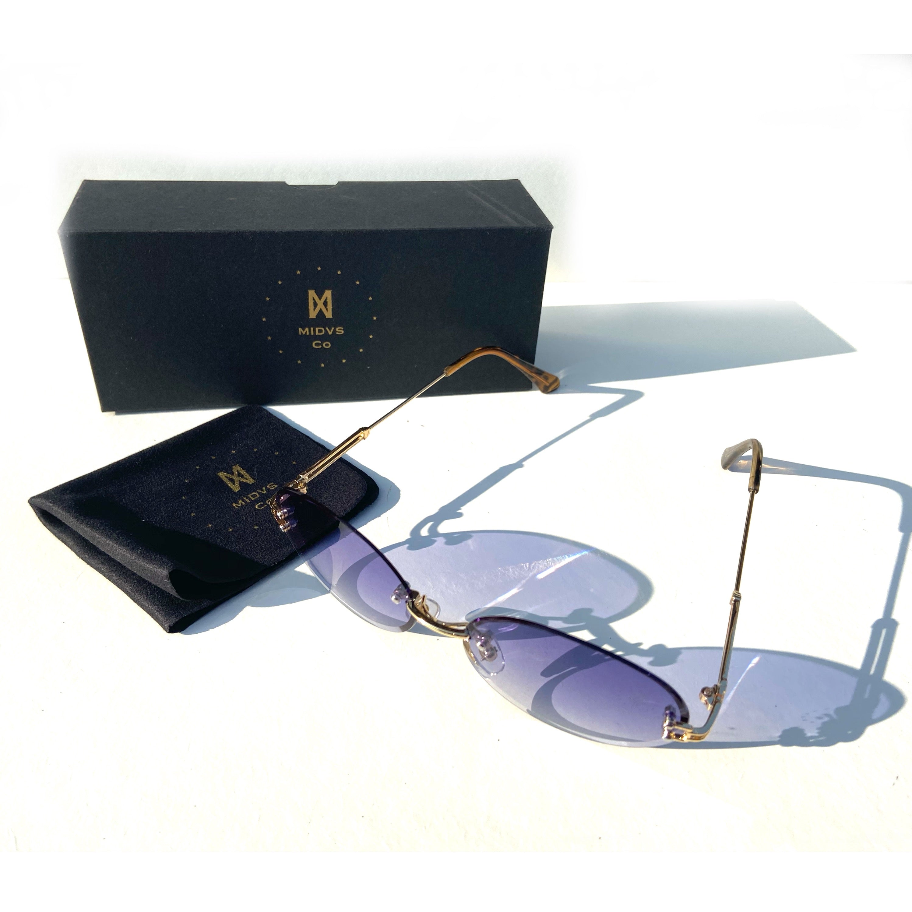 The Nore Shades Clear Blue / Gold