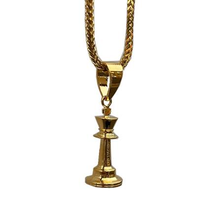 The 'Checkmate' King Chess piece Micro Pendant - Gold