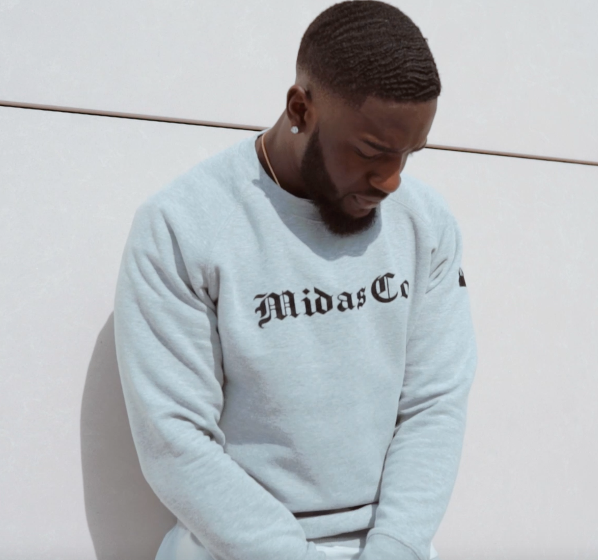 The OE Checkmate Crewneck Jumper - Grey