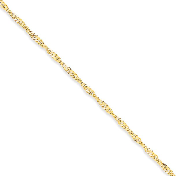 2mm 9ct solid Gold Singapore Chain | 16" - 20"