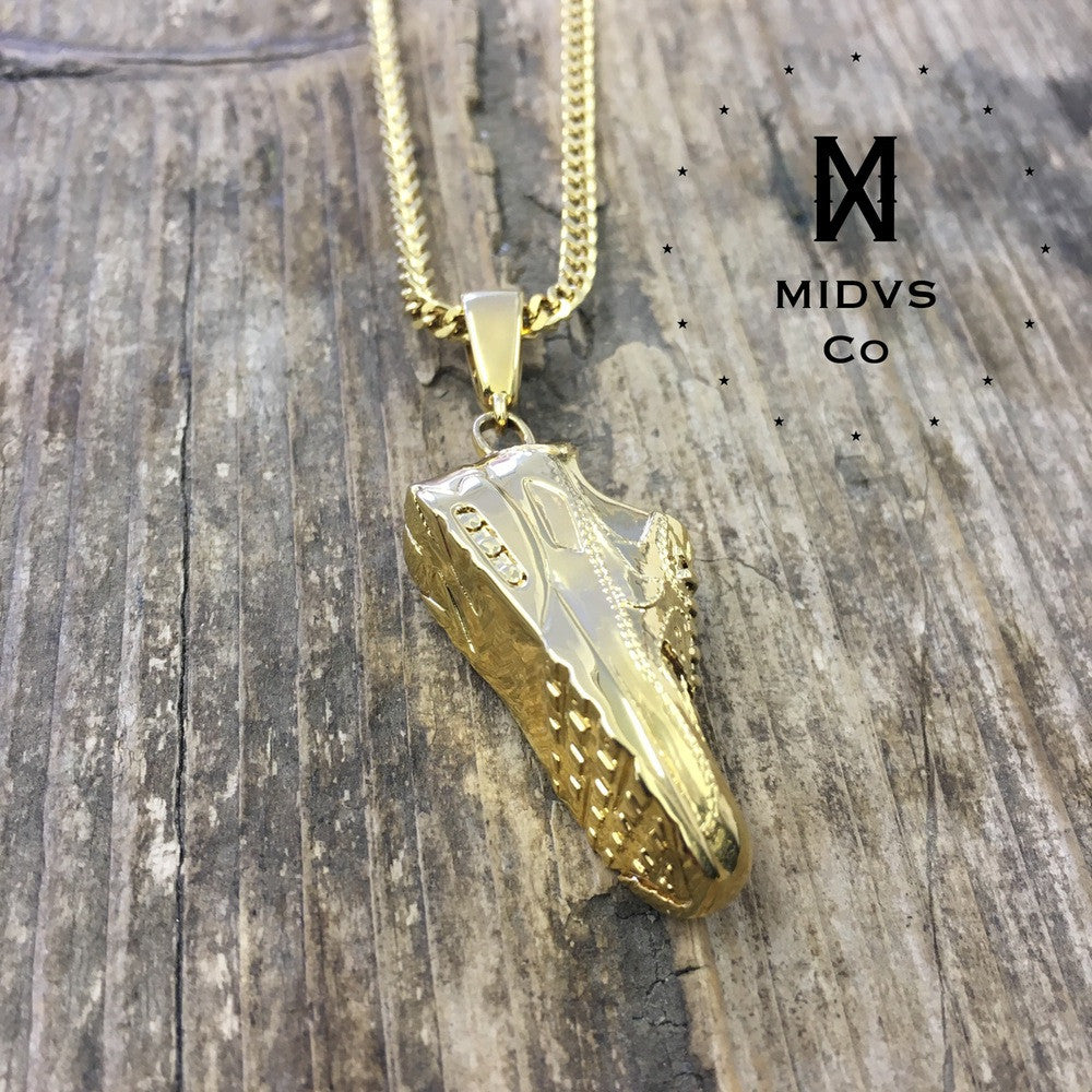 The Sneaker Micro Pendant Necklace - Gold