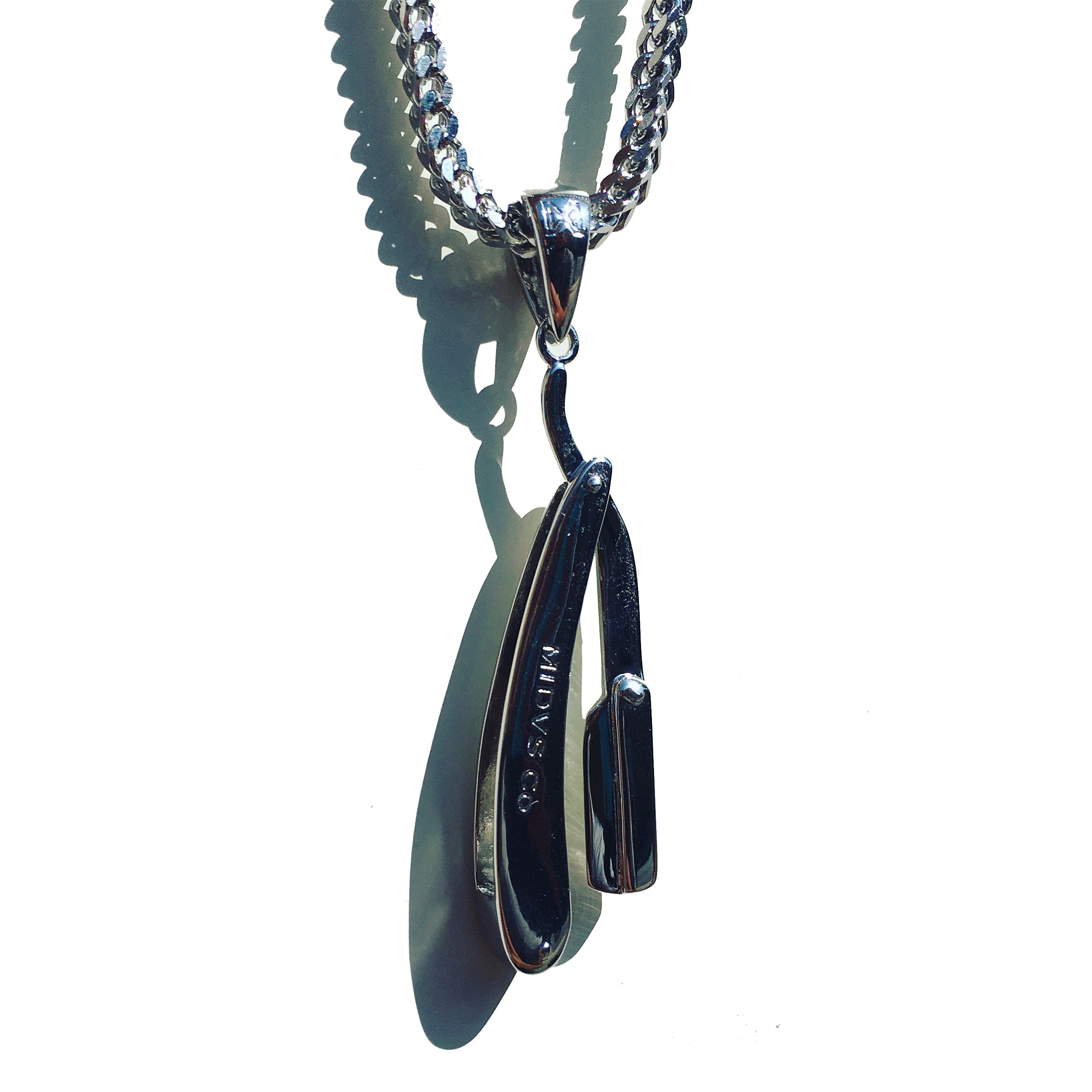 The 'Razor' Micro Pendant - White Gold