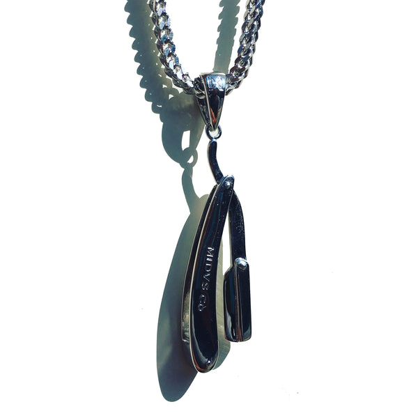The 'Razor' Micro Pendant - White Gold