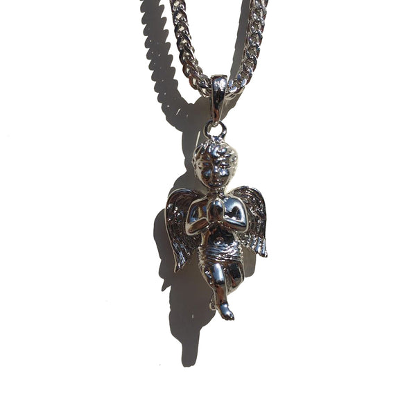 The 'Guardian' Angel Pendant - White Gold