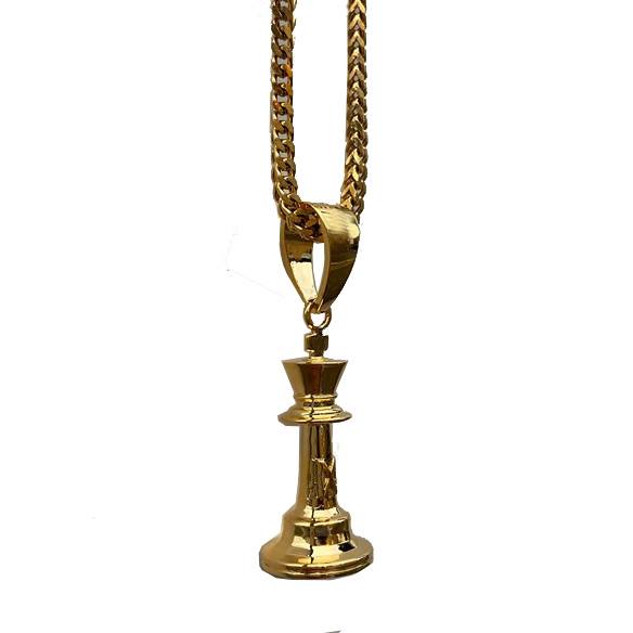 The 'Checkmate' King Chess piece Micro Pendant - Gold