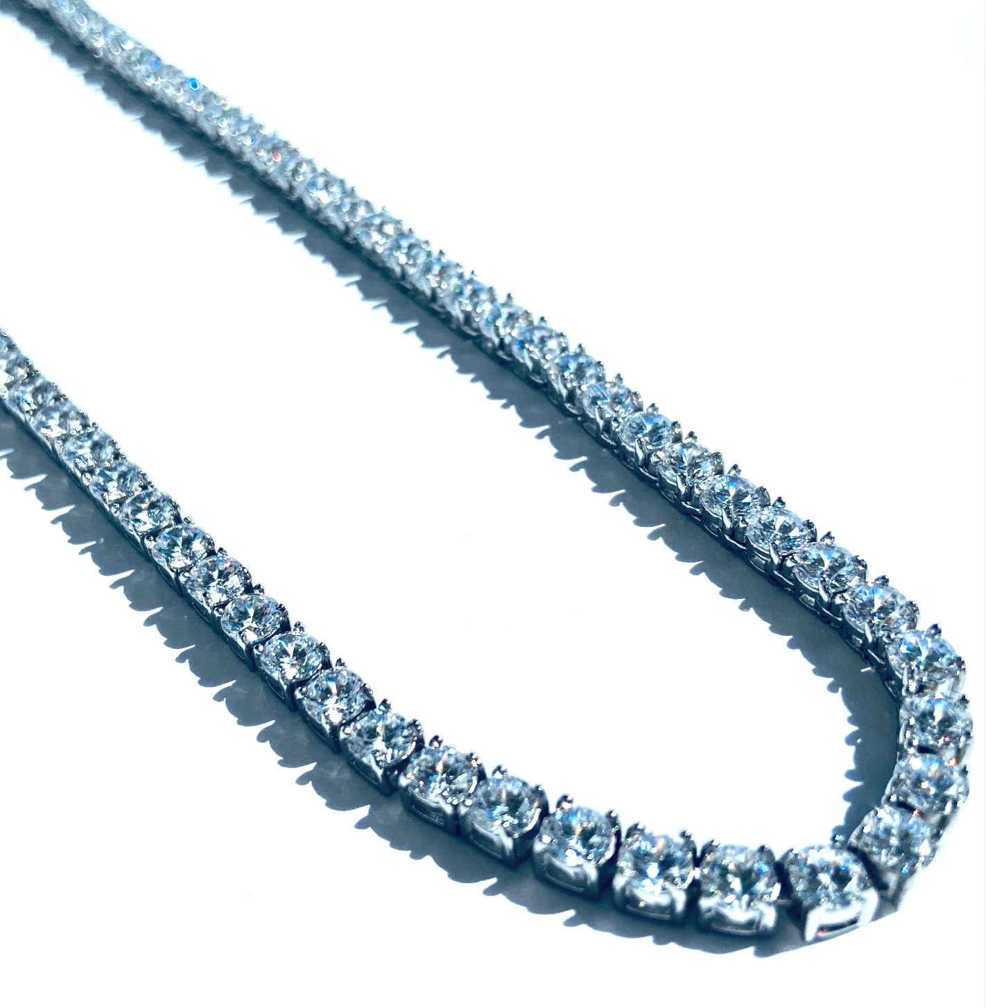 Tennis Chain Necklace | Silver