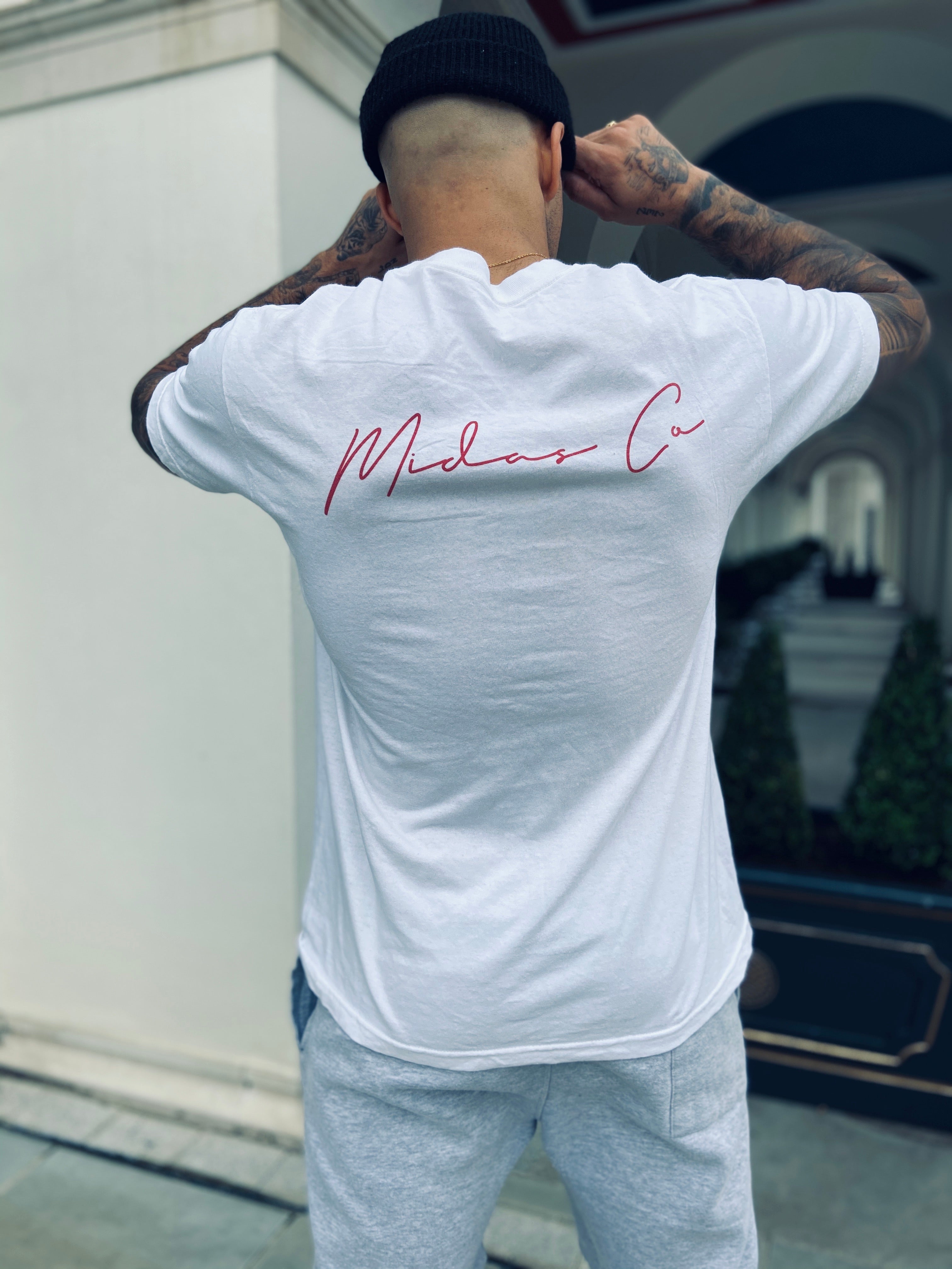Midas Co Signature T Shirt - White / Red