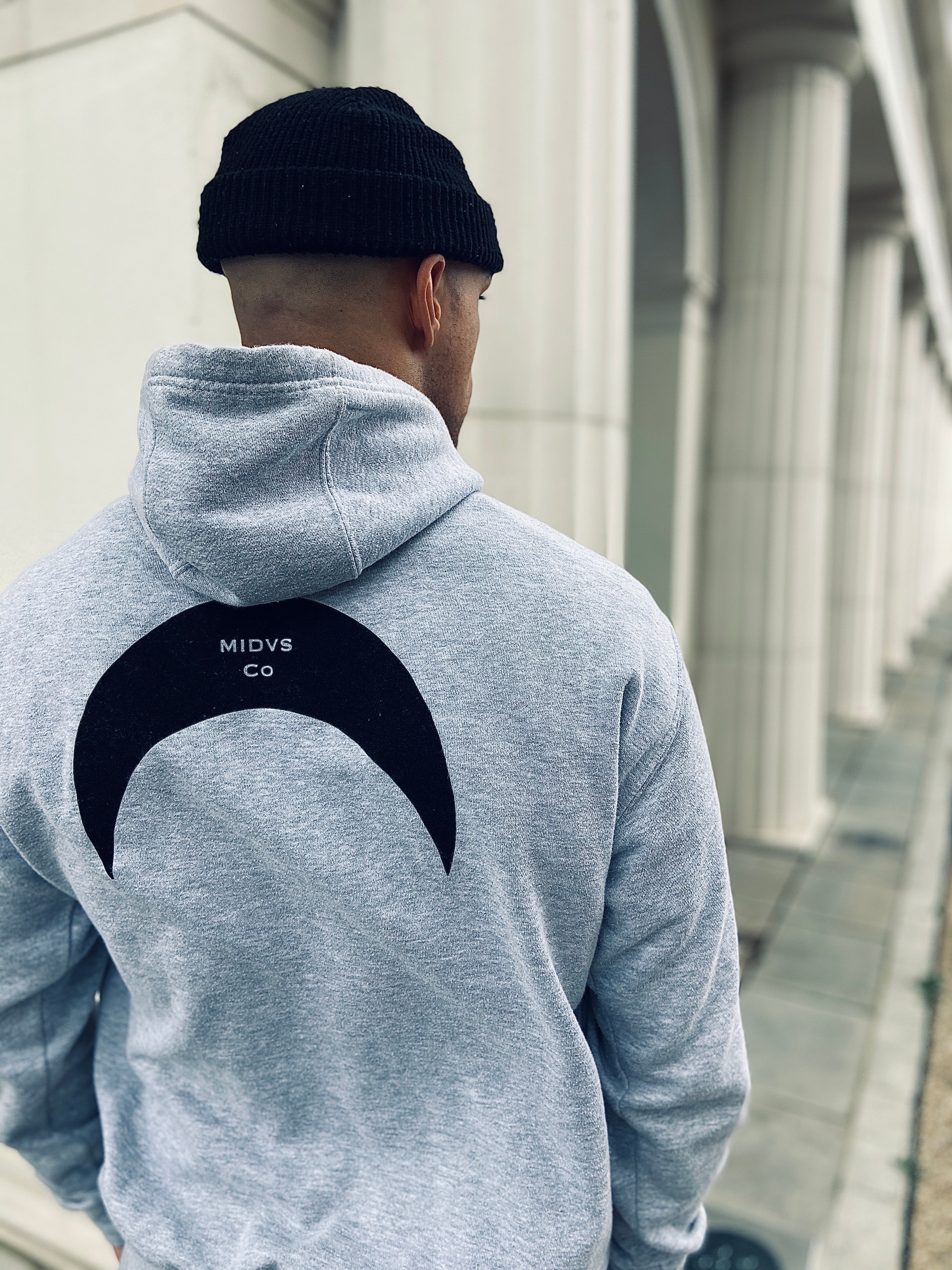 Midas Co Crescent Pack Logo Heavyweight Hoody - Grey
