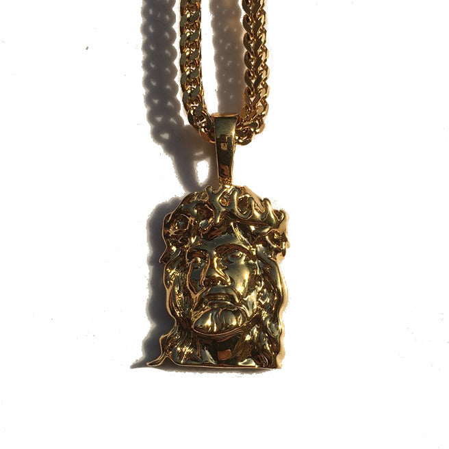 The 'Salvation' Jesus piece Micro Pendant - Gold