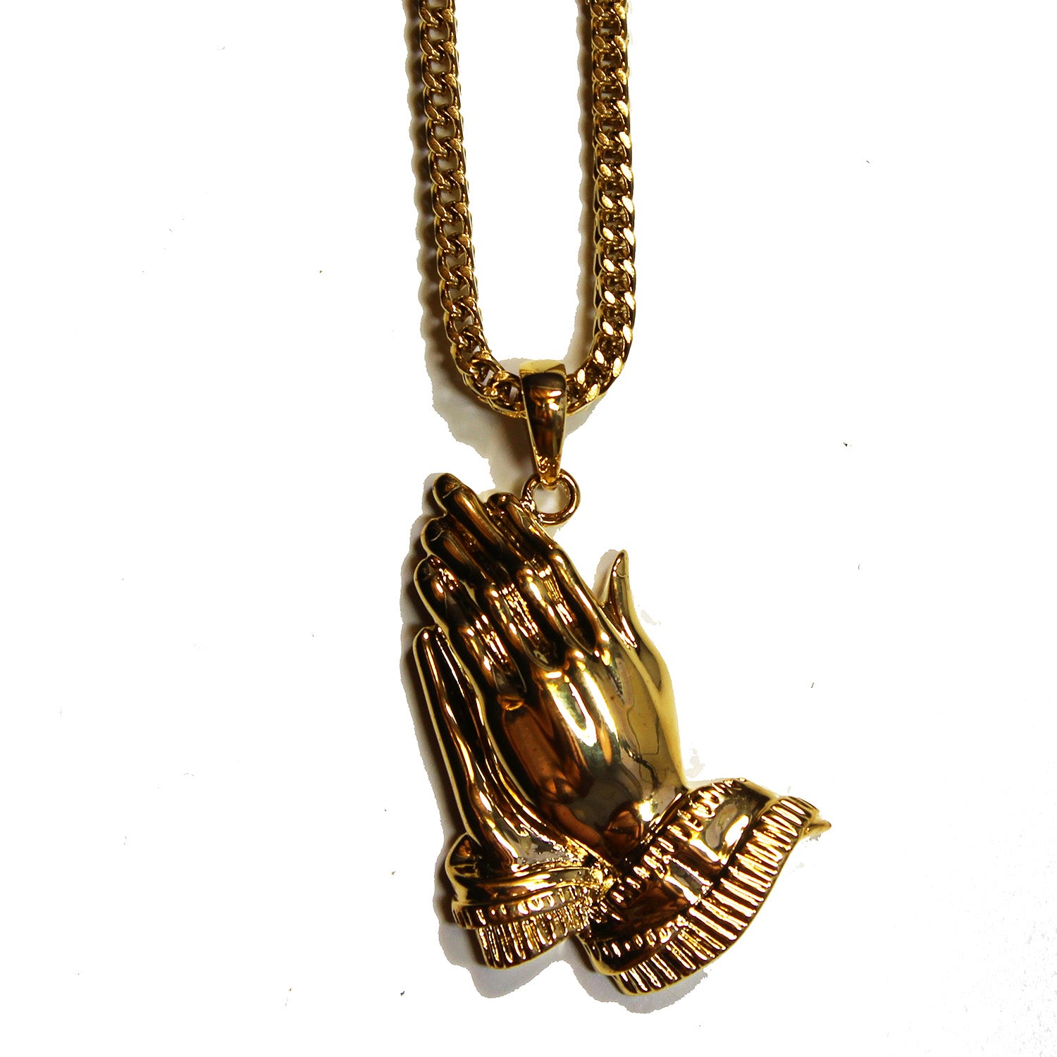 The 'Grace' Praying Hands Pendant - Gold