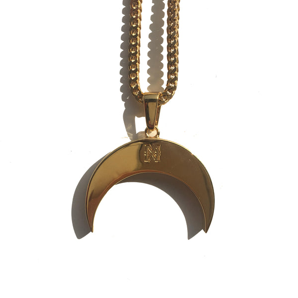 'Luna' Crescent Moon Necklace - 18k Gold Plated