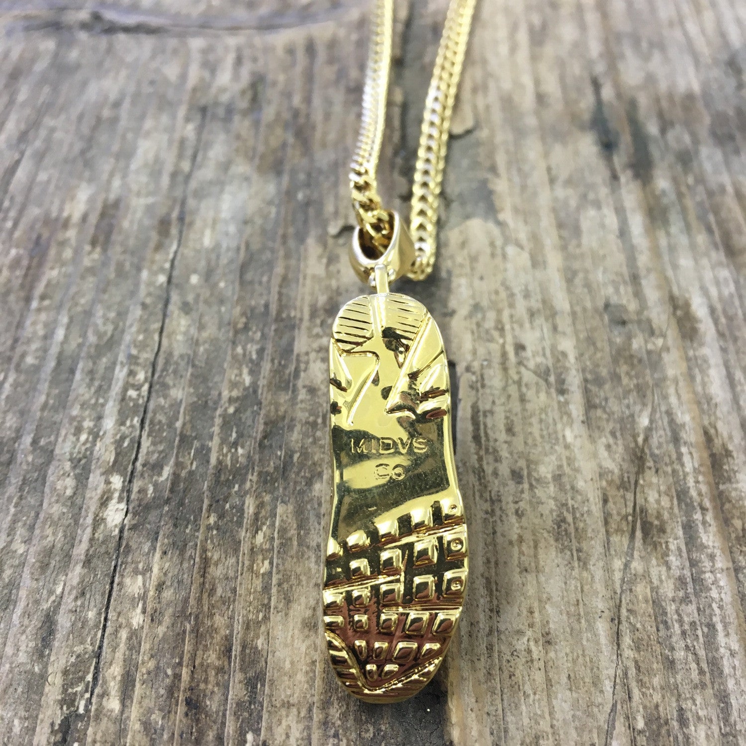 The Sneaker Micro Pendant Necklace - Gold