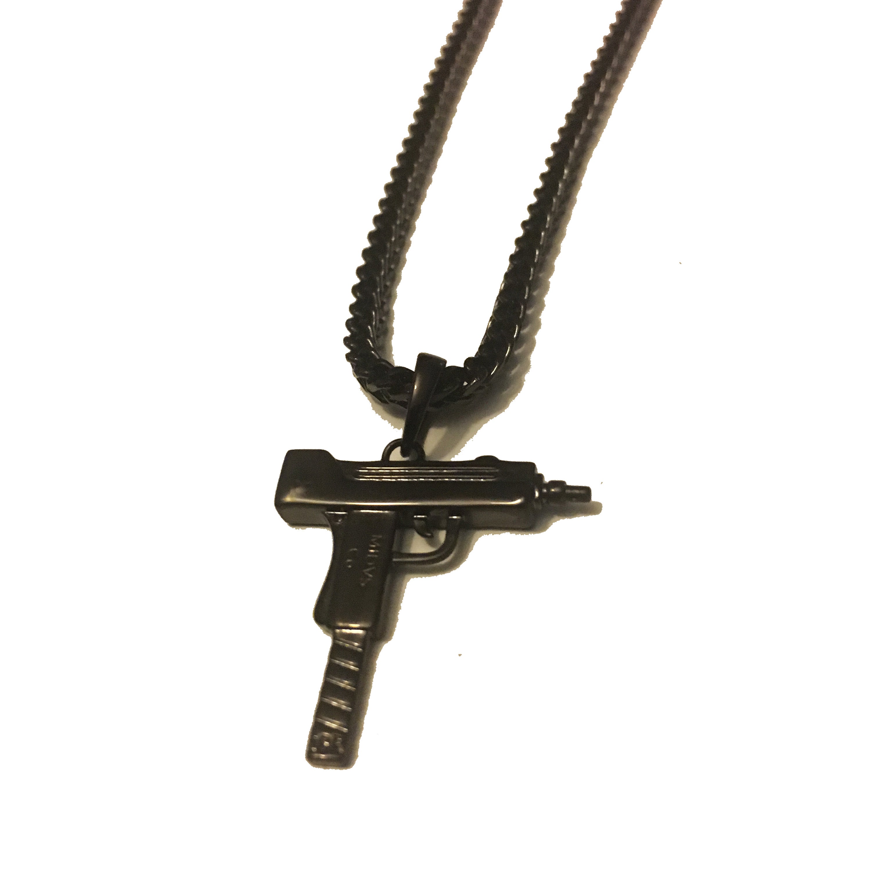 The 'Uzi' Micro Pendant - Rhodium